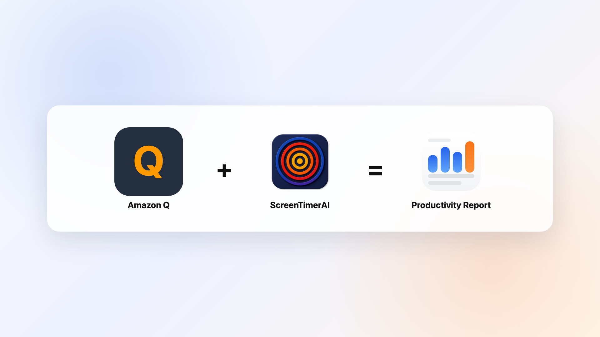 Amazon Q plus ScreenTimerAI equals a productivity report