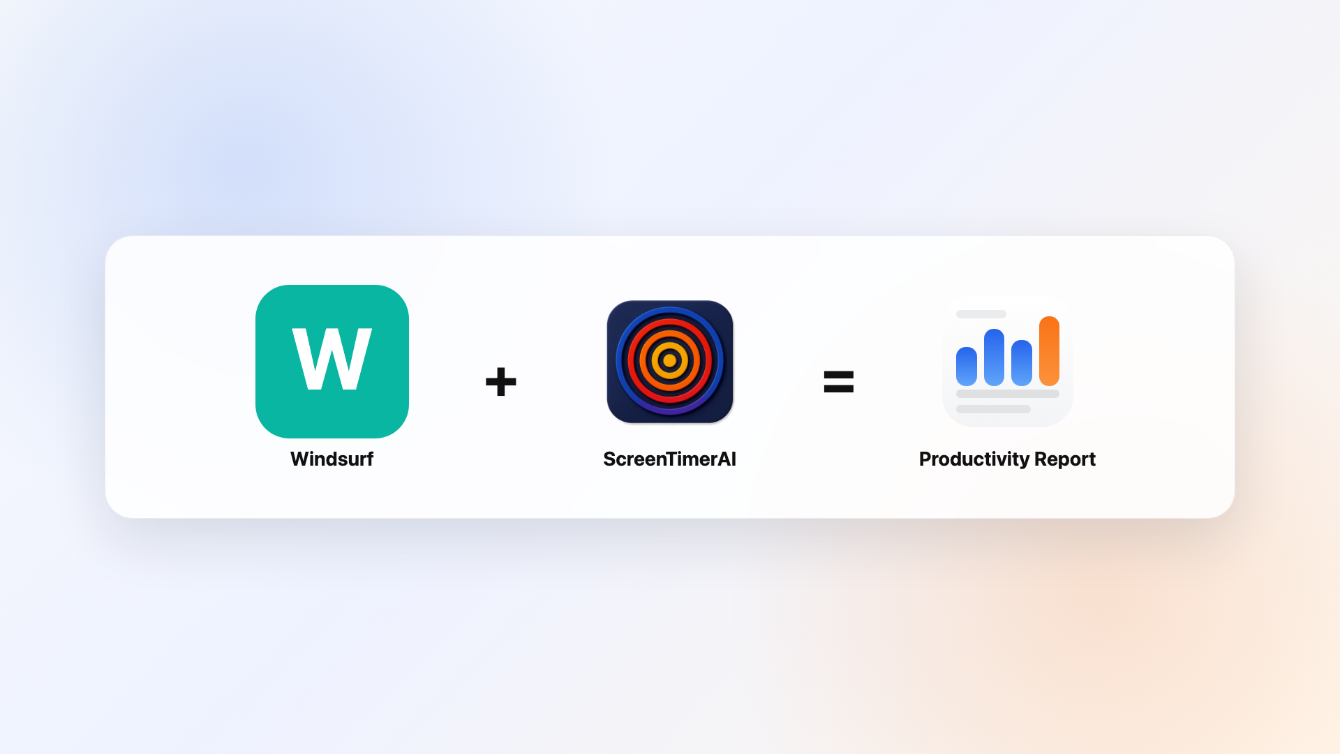 Windsurf plus ScreenTimerAI equals a productivity report